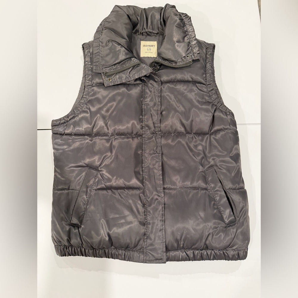 Old Navy Gray Puffer Vest